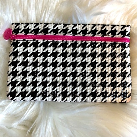 Ipsy Houndstooth Glam Cosmetic Makeup Bag - Picture 2 of 5